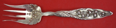 Salad Fork 4-tine fancy w/ splayed tines 6 1/8